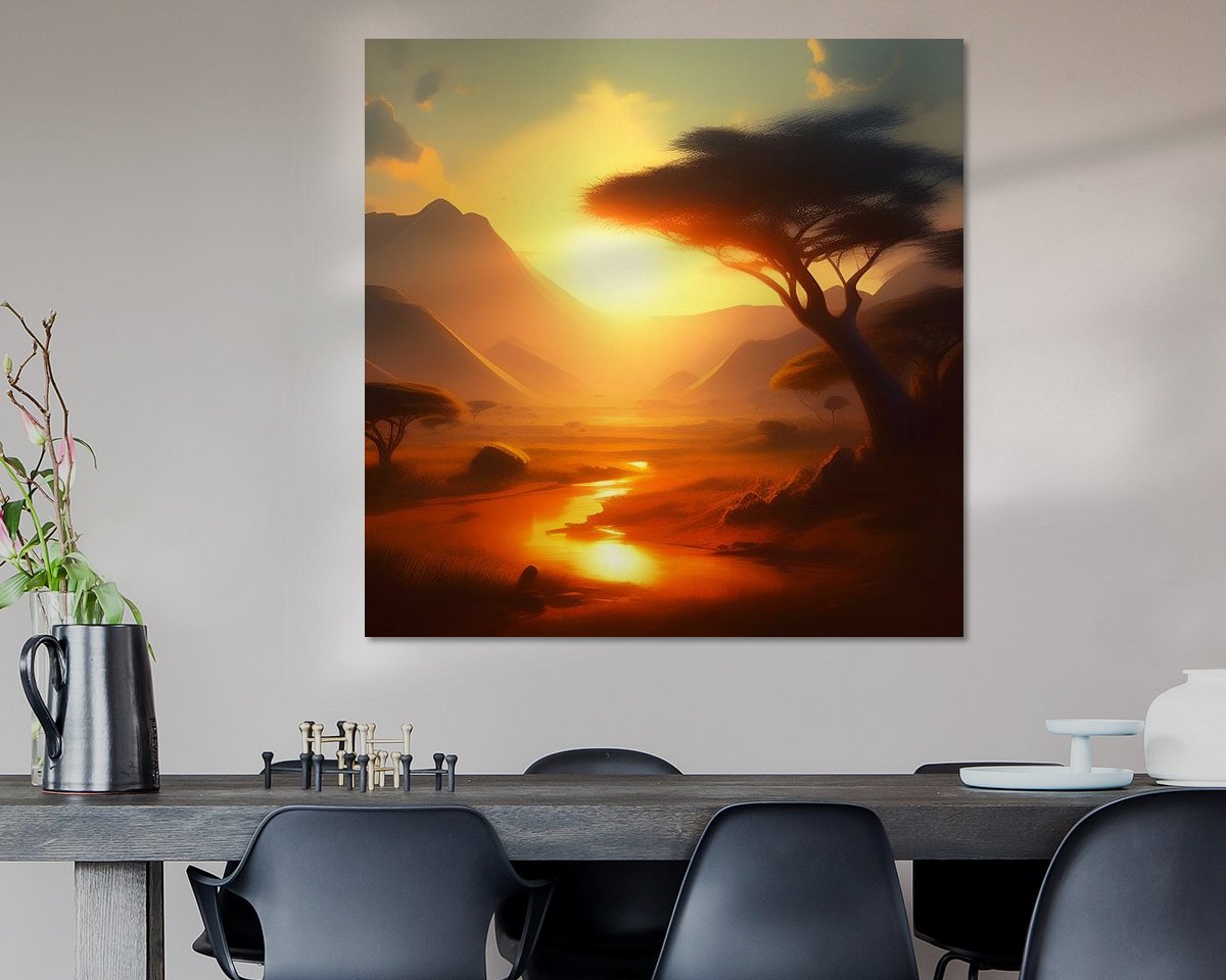 Voorbeeld van het werk in een kamer
