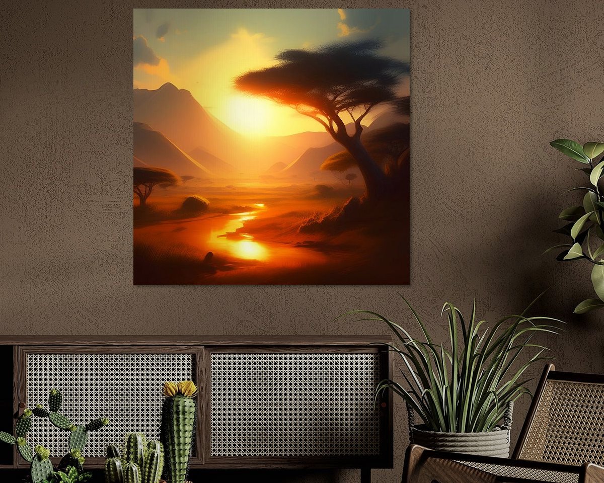 Voorbeeld van het werk in een kamer