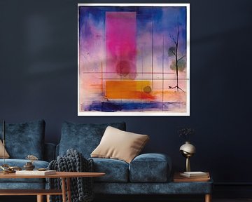 Abstrakt in Waterverf 209954 van Abstract Schilderij