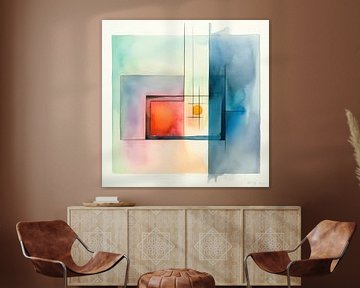 Modern Abstracte Kunst 236940 van Abstract Schilderij