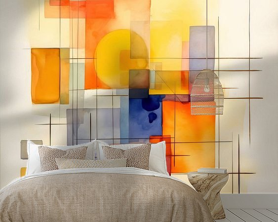 Voorbeeld van het werk in een kamer