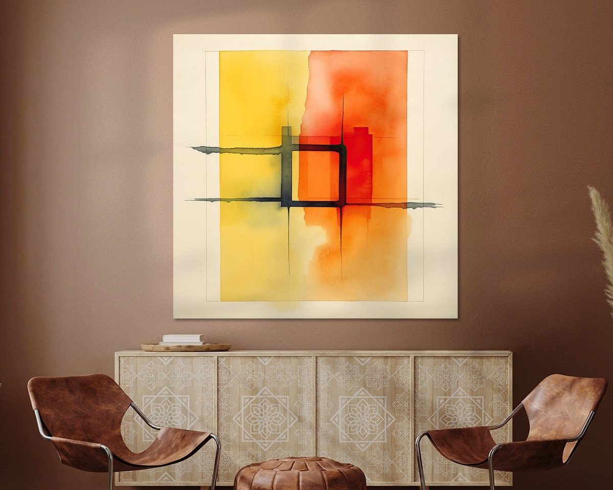 Voorbeeld van het werk in een kamer