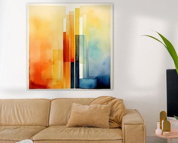 Canvas 407971 van Abstract Schilderij