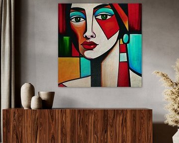 Portretten geschilderd in expressionistische stijl nr.1 van Jan Keteleer (JanKé): Een reis voorbij het canvas
