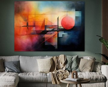 Canvas 443945 van Abstract Schilderij