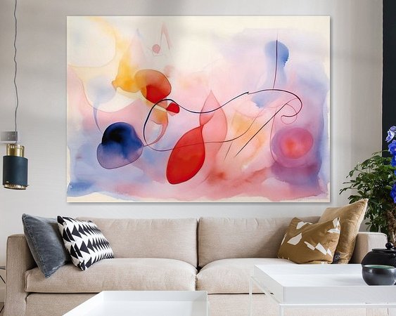 Voorbeeld van het werk in een kamer