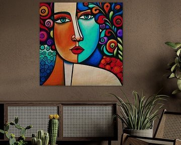 Portraits painted in expressionist style no.31