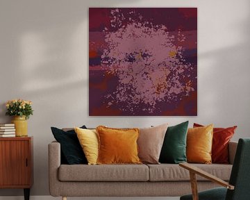 Een kosmos van kleuren. Paars, lila, merlot en roze. van Dina Dankers