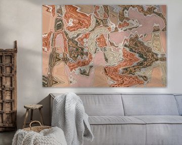 Abstracte vormen en lijnen van verf