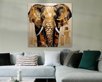 Olifant abstract van Bert Nijholt