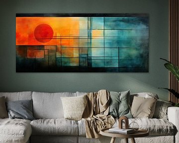 Woonkamer van Abstract Schilderij