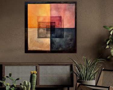 Voorbeeld van het werk in een kamer