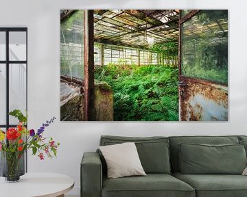 Abandoned Factory with Ferns.