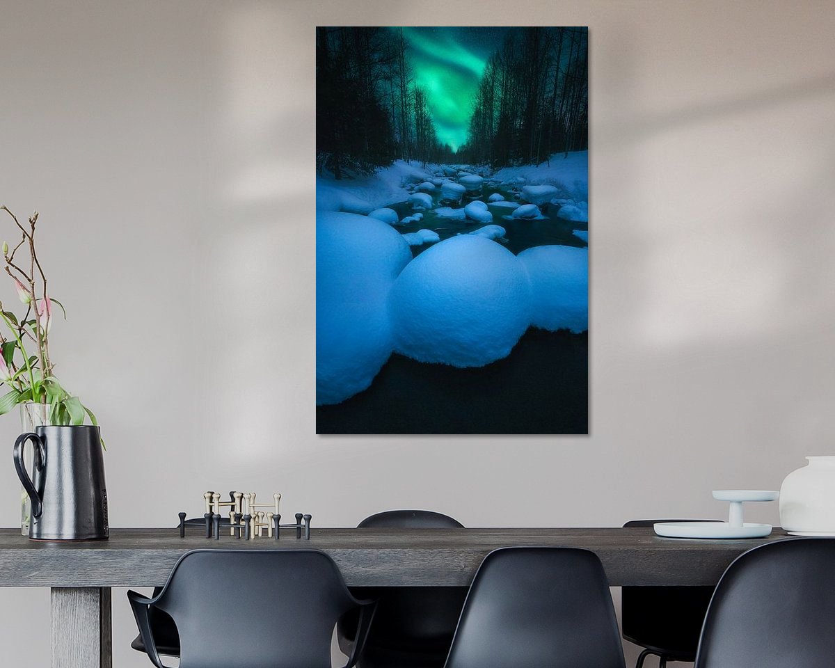 Voorbeeld van het werk in een kamer
