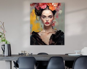 Frida modern abstract by Carla Van Iersel