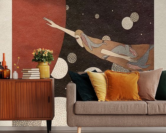 Voorbeeld van het werk in een kamer