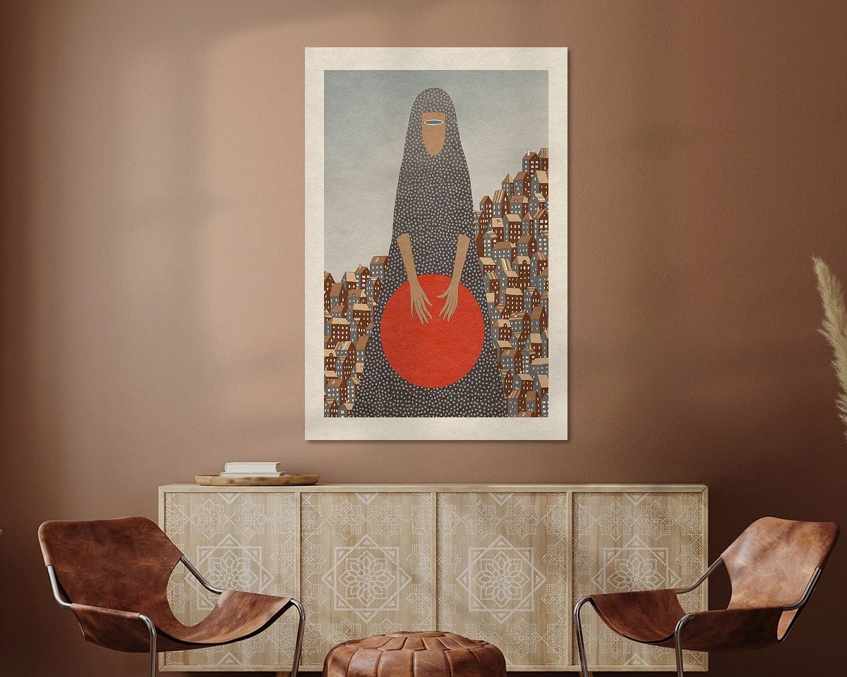 Voorbeeld van het werk in een kamer