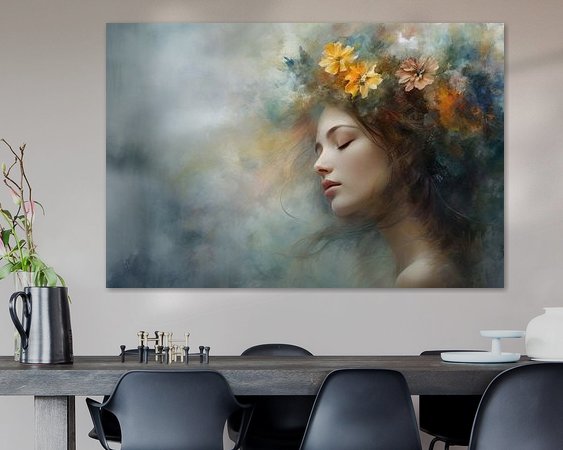 Voorbeeld van het werk in een kamer