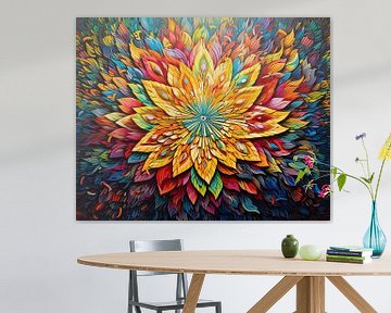 Mandala Kleurrijk 48912 van Abstract Schilderij