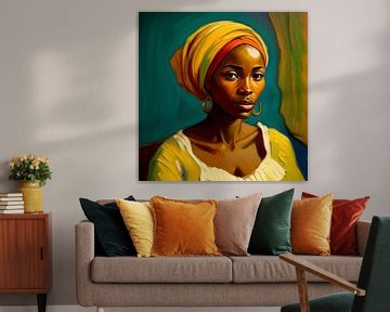 Sana - Een Afrikaans dame met hoofddoek van All Africa