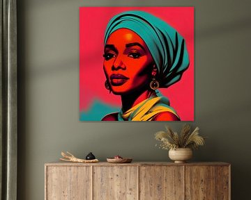 Ifeoma - portrait pop art d'une femme africaine sur All Africa