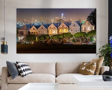 Painted Ladies at Night - San Francisco 2023 van Michel Swart