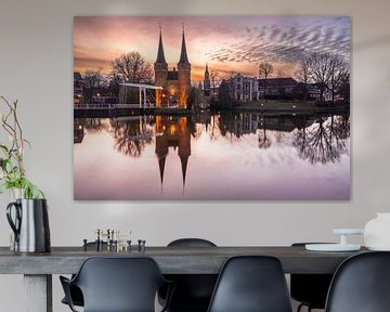 Sonnenaufgang Oostpoort Delft von Sonny Vermeer