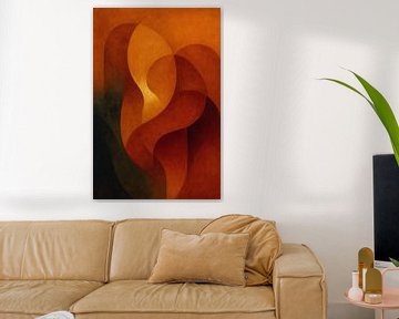Abstract Amber Veil van Moonheart Artworks