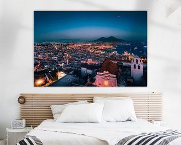 Skyline von Neapel mit Vesuv von Harmen van der Vaart