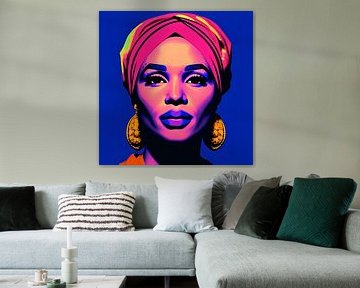 Halima - portrait de femme dans le style pop art sur All Africa