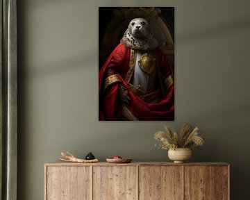 Zeehond in barokstijl van PIX on the wall