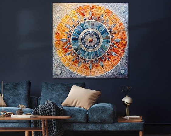 Voorbeeld van het werk in een kamer