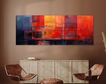 Kleurrijk abstract 66974 van Abstract Schilderij
