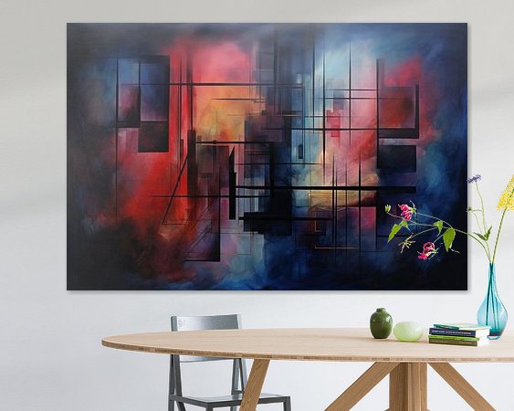 Voorbeeld van het werk in een kamer