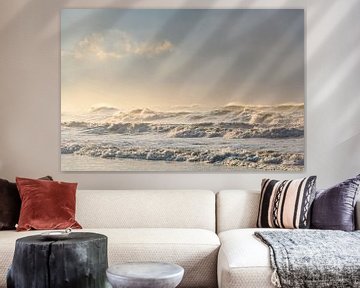 Wellen am Strand der Insel Texel in der Wattenmeerregion von Sjoerd van der Wal Fotografie