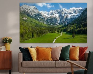 Alps valley landscape view during springtime by Sjoerd van der Wal Photography