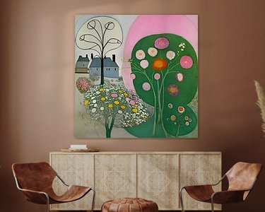 Voorbeeld van het werk in een kamer