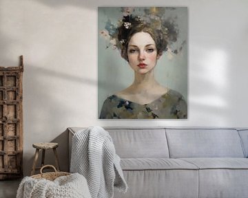 Portret in pastelkleuren van Carla Van Iersel