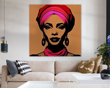 Zhara - vrouwenportret in pop art stijl van All Africa