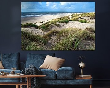 Plage de sable magique avec dunes de sable dans le Jutland - Danemark sur Silva Wischeropp