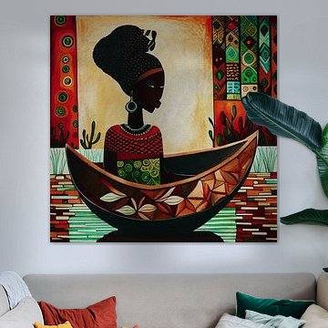 Afrikanisches Mädchen schaut Sie misstrauisch an