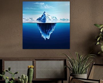 IJsberg in het noordpoolgebied van fernlichtsicht