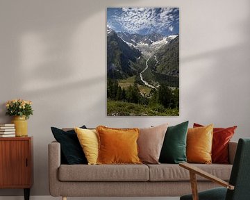 Uitzicht op de bergen, La Fouly, Zwitserland van Imladris Images
