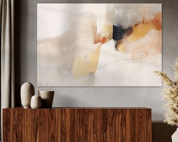 Abstract minimalisme in aardetinten met een vleugje goud van Studio Allee