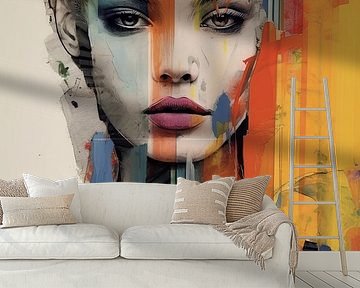 Modern and abstract colourful portrait by Studio Allee