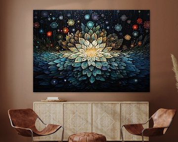 Mandala sur Peinture Abstraite