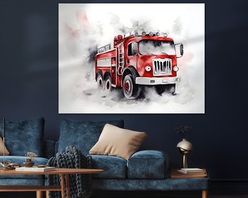 Véhicule de pompiers pour la chambre d'enfant sur Moody Mindscape