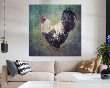 Brahma Rooster under Bamboo by Western Exposure