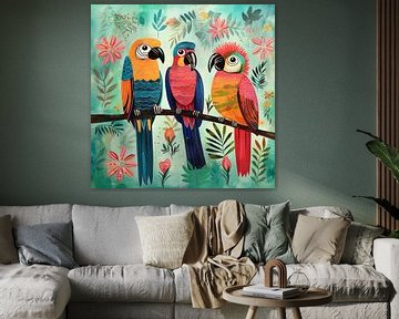 Happy parrots by Bianca ter Riet