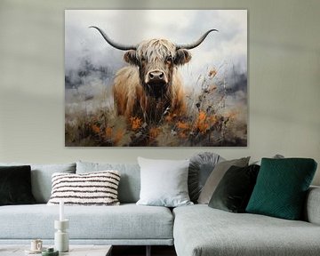 Een Hooglander in Fine Art van Eva Lee